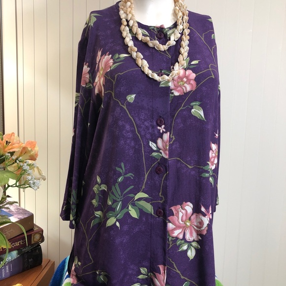 naturally Petite Tops - Vintage NATURALLY PETITE Honolulu Floral Button Down Blouse Blouse Top  Sz SP